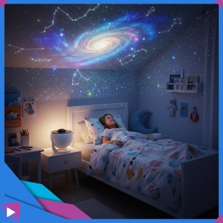 Projektor Gwiazd Kosmosu Planetarium LED 12w1 Lampka Nocna Obrót 360° dla Dzieci i Dorosłych ASATO®
