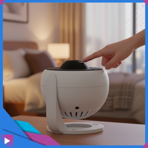 Projektor Gwiazd Planetarium LED 12w1 Lampka Nocna Obrót 360° dla Dzieci i Dorosłych ASATO®