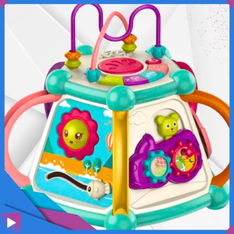 Multikostka Interaktywna 7w1 dla Dzieci Edukacyjna Muzyczna LED Sorter Pianinko ASATO®