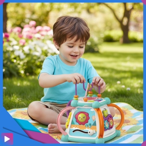 Multikostka Interaktywna 7w1 dla Dzieci Edukacyjna Muzyczna LED Sorter Pianinko ASATO®