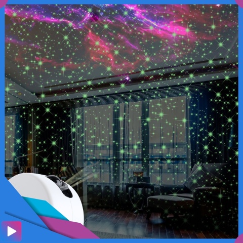 Projektor Gwiazd 3D Kosmos Lampka Nocna LED Mgławica Pilot Laser ASATO®
