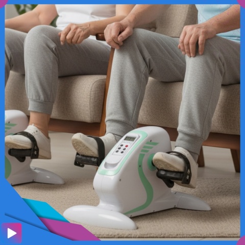 Rotor Elektryczny Rehabilitacyjny do Ćwiczeń Rąk i Nóg 2w1 Pilot Wyświetlacz LCD 12 Prędkości Rehabilitacja ASATO®