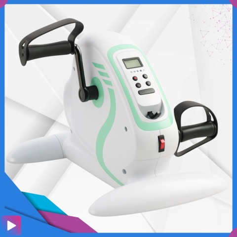 Rotor Elektryczny Rehabilitacyjny do Ćwiczeń Rąk i Nóg 2w1 Pilot Wyświetlacz LCD 12 Prędkości Rehabilitacja ASATO®