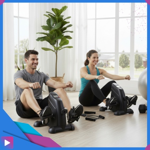 Rotor Rowerek Rehabilitacyjny 2w1 Mechaniczny do Ćwiczeń Rąk i Nóg z Wyświetlaczem LCD Dla Seniora Do Rehabilitacji ASATO®