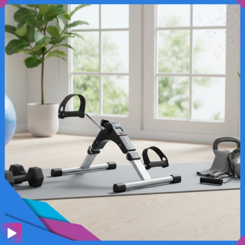 Rotor Rowerek Rehabilitacyjny Treningowy 2w1 Składany do Ćwiczeń Nóg i Rąk z Licznikiem LCD Dla Seniora ASATO®