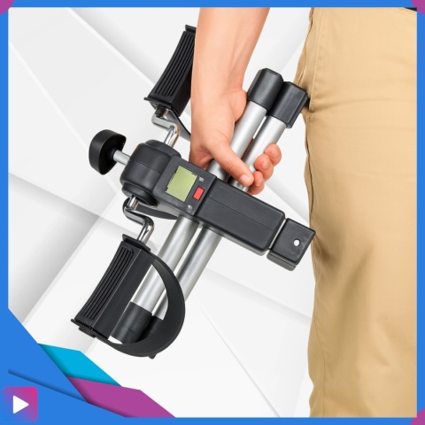 Rotor Rowerek Rehabilitacyjny Treningowy 2w1 Składany do Ćwiczeń Nóg i Rąk z Licznikiem LCD Dla Seniora ASATO®