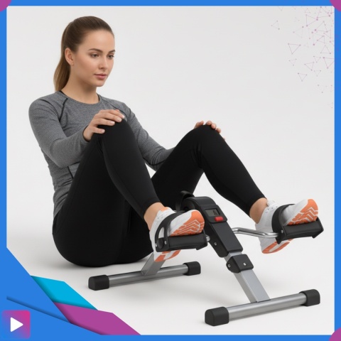 Rotor Rowerek Rehabilitacyjny Treningowy 2w1 Składany do Ćwiczeń Nóg i Rąk z Licznikiem LCD Dla Seniora ASATO®