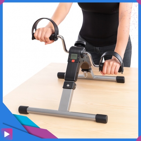 Rotor Rowerek Rehabilitacyjny Treningowy 2w1 Składany do Ćwiczeń Nóg i Rąk z Licznikiem LCD Dla Seniora ASATO®