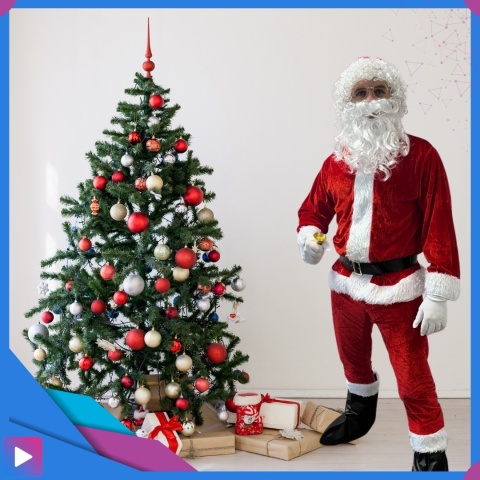 Strój Świętego Św. Mikołaja 14 elementów Santa Claus Premium Gwiazdor