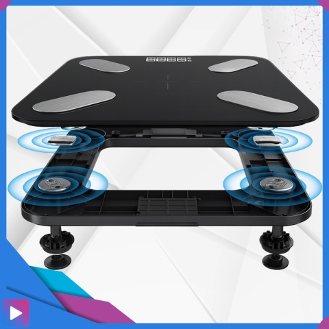 Inteligentna Waga Łazienkowa Elektroniczna Bluetooth Analityczna 32w1 z Aplikacją i Pomiarem Tłuszczu ASATO®