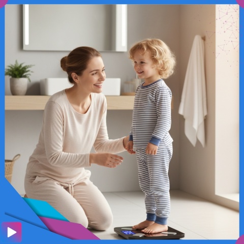 Inteligentna Waga Łazienkowa Elektroniczna Bluetooth Analityczna 32w1 z Aplikacją i Pomiarem Tłuszczu ASATO®