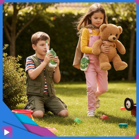 Walkie-Talkie Dla Dzieci 300 m Zasięgu Latarka Krótkofalówki Bezprzewodowe Łoki Toki ASATO®