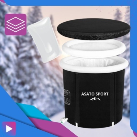 Wanna do Morsowania Beczka Lodowa Balia z Pokrywą XXl Przenośna Basen Regeneracyjny