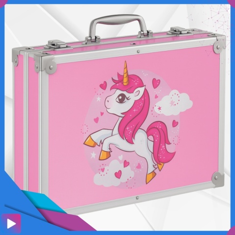 Zestaw Artystyczny w Walizce Dla Dzieci 145 Elementów do Malowania i Rysowania Prezent ASATO®