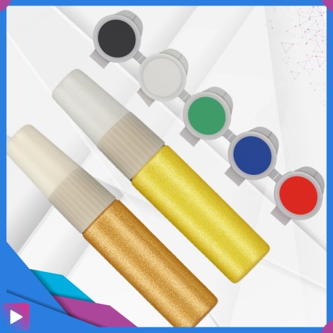 Zestaw do Malowania Kamieni Świecących w Ciemności z Farbkami i Ozdobami Kreatywny Prezent Dla Dzieci ASATO®