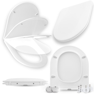 Deska Sedesowa Wolnoopadająca 1046 Biała Duroplast Uniwersalna Klapa WC Twarda