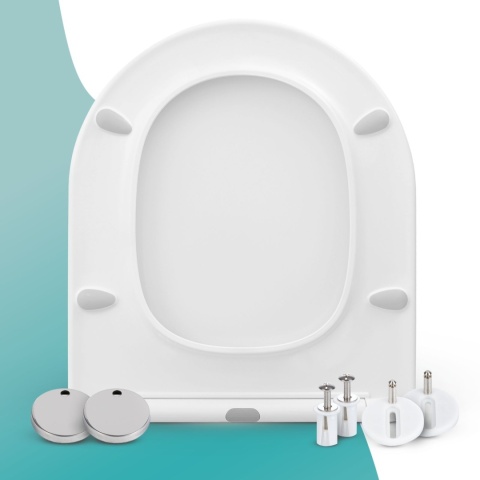 Deska Sedesowa Wolnoopadająca 1046 Biała Duroplast Uniwersalna Klapa WC Twarda