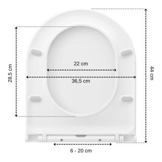 Deska Sedesowa Wolnoopadająca 163 Duroplast Uniwersalna Klapa WC Twarda