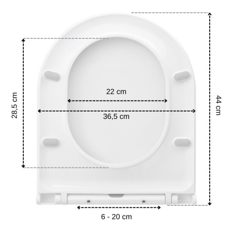 Deska Sedesowa Wolnoopadająca 163 Duroplast Uniwersalna Klapa WC Twarda