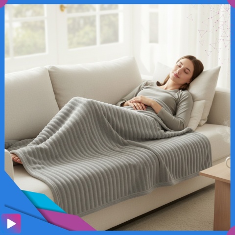 Koc 150x220 cm MikrofibraGruby Puszysty Tłoczony 3D Miękki Ciepły Narzuta Elegancki ASATO®