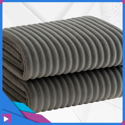 Koc 150x220 cm MikrofibraGruby Puszysty Tłoczony 3D Miękki Ciepły Narzuta Elegancki ASATO®