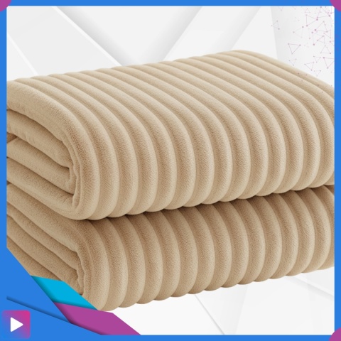 Koc 150x220 cm MikrofibraGruby Puszysty Tłoczony 3D Miękki Ciepły Narzuta Elegancki ASATO®