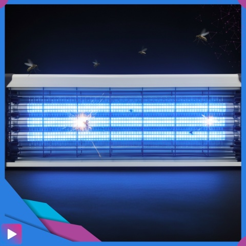 Lampa Owadobójcza UV 10W Na Komary Muchy Ćmy Owady Zasięg 100m² Do Wnętrz i Ogrodu ASATO®