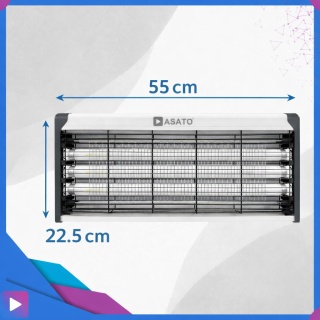 Lampa Owadobójcza UV 10W Na Komary Muchy Ćmy Owady Zasięg 100m² Do Wnętrz i Ogrodu ASATO®