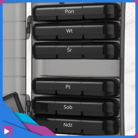 Organizer na Leki Tygodniowy Pojemnik na Tabletki Rano i Wieczór ASATO®