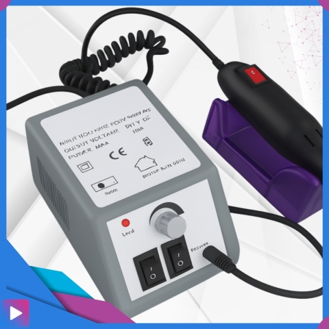 Frezarka do Paznokci 12W Twist&Lock Zestaw Frezów Manicure Pedicure ASATO®