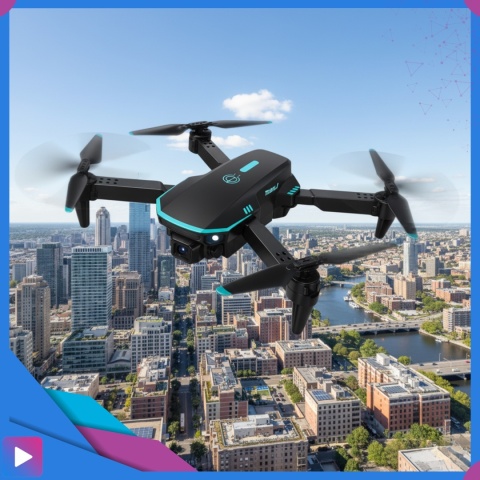 Dron z Kamerą 2 Baterie Zasięg 300m Aplikacja Walizka 1 Kamera ASATO®