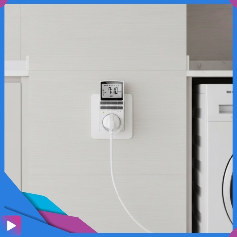 Programator Czasowy do Gniazdka Gniazdkowy LCD 10 Programów Bateria ASATO®