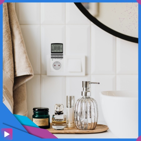 Programator Czasowy do Gniazdka Gniazdkowy LCD 10 Programów Bateria ASATO®