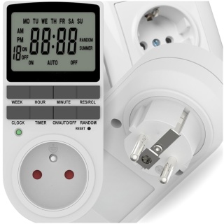 Programator Czasowy do Gniazdka Gniazdkowy LCD 10 Programów Bateria ASATO®