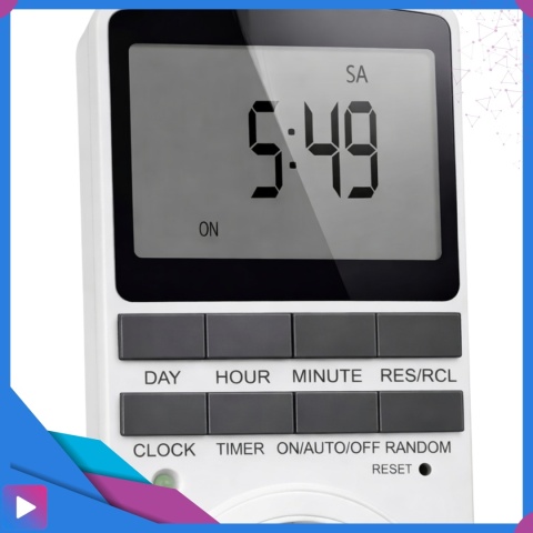 Programator Czasowy do Gniazdka Gniazdkowy LCD 10 Programów Bateria ASATO®