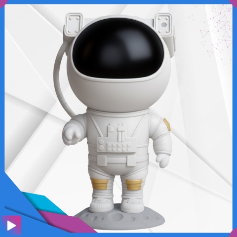 Projektor Gwiazd Astronauta Stojący LED 8 Trybów Pilot Ruchoma Głowa Lampka Nocna ASATO®