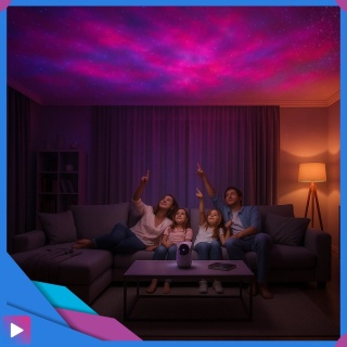 Projektor Gwiazd 3D Kosmos Lampka Nocna LED Mgławica Pilot Laser ASATO®