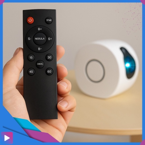 Projektor Gwiazd 3D Kosmos Lampka Nocna LED Mgławica Pilot Laser ASATO®