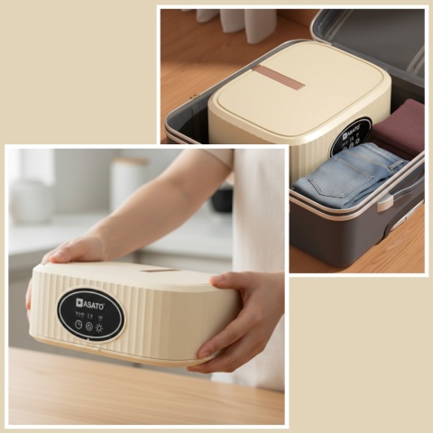 Suszarka Elektryczna do Ubrań UV Wisząca ASATO® Turystyczna Składana 600W z Timerem i Pokrowcem