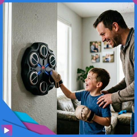 Tarcza do Boksowania Bezprzewodowa Bluetooth Rekawice Przyssawki zestaw ASATO®