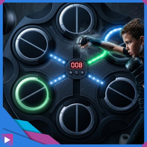 Tarcza do Boksowania Bezprzewodowa Bluetooth Rekawice Przyssawki zestaw ASATO®