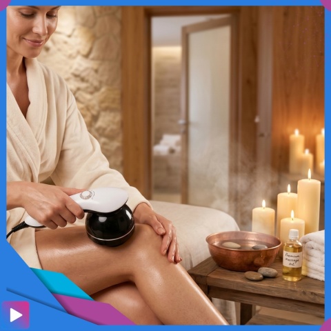 ASATO® Masażer Do Ciała Antycellulitowy 9w1 Body Spa Na Podczerwień 8 Końcówek 28W