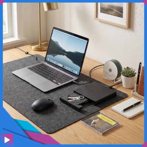 Zewnętrzna Napęd Odtwarzacz Nagrywarka DVD CD USB 2.0 ASATO® do laptopa komputera Windows Mac Linux