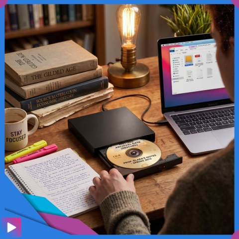 Zewnętrzna Napęd Odtwarzacz Nagrywarka DVD CD USB 2.0 ASATO® do laptopa komputera Windows Mac Linux