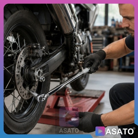 Klucz Dynamometryczny do Kół ASATO® 1/2" 28-210Nm 3 Nasadki Przedłużka Walizka Blokada Momentu ASATO®
