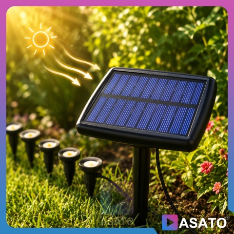 Lampki Solarne Ogrodowe LED 10 szt Wbijane do Ogrodu 3000K Panel Solarny