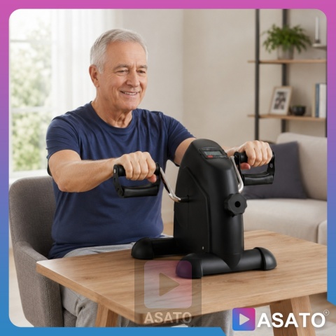 Rotor Rowerek Rehabilitacyjny 2w1 Mechaniczny do Ćwiczeń Rąk i Nóg z Wyświetlaczem LCD Dla Seniora Do Rehabilitacji ASATO®