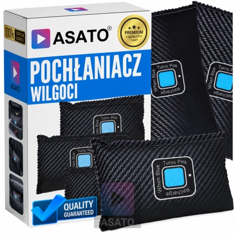 Pochłaniacz Wilgoci do Auta Samochodu Zestaw 3szt. Wydajność do 850 ml wody